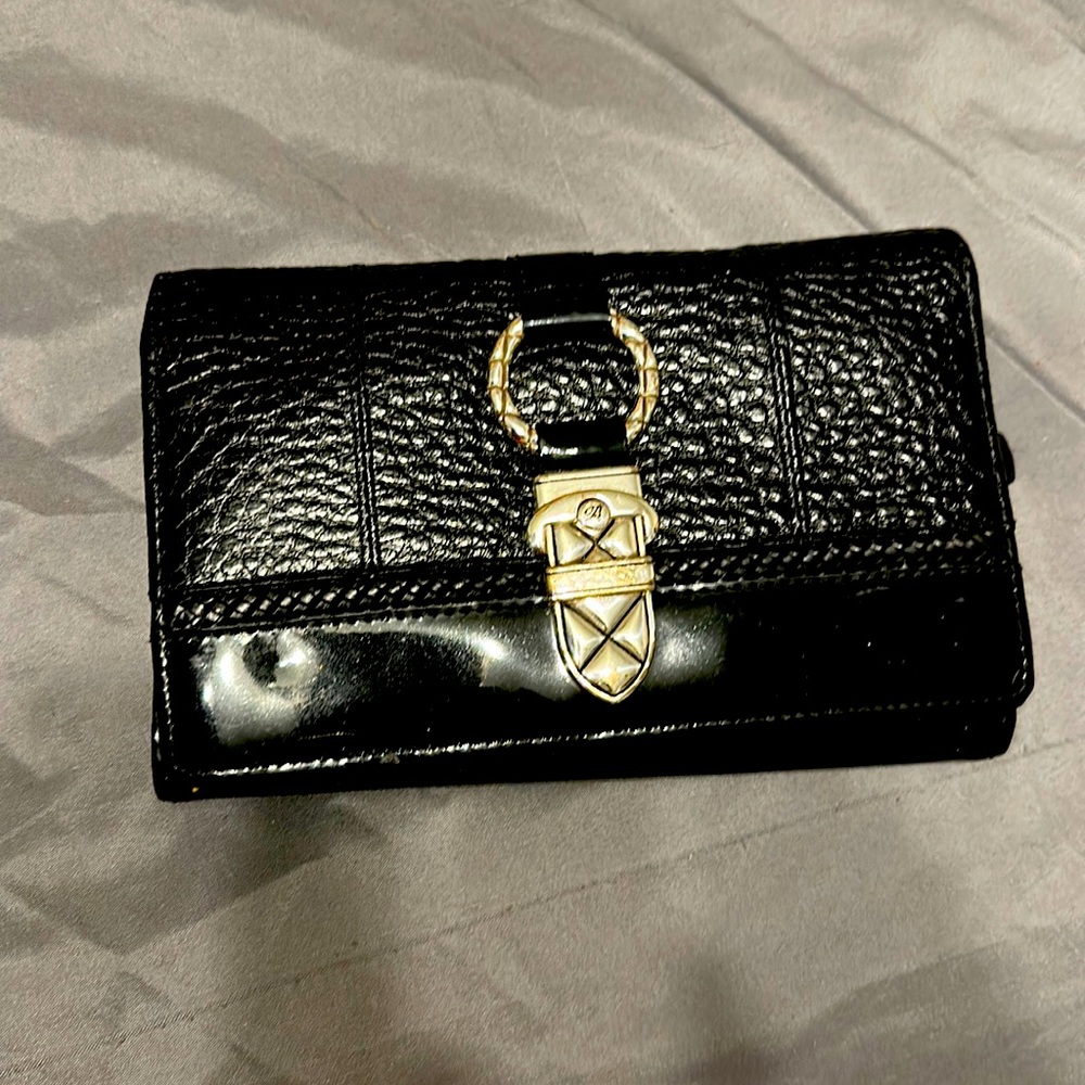 Black Patent Leather Brighten Wallet